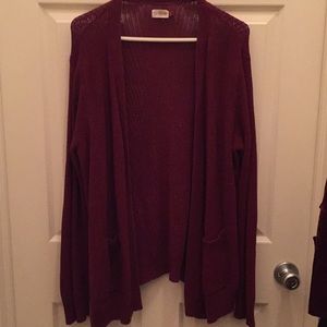 Burgundy/Maroon Oversized Cardigan